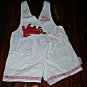 Clifford The Big Red Dog Overalls with Print Trim 3T