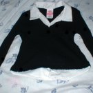Girls Layerd Look Black Sweater Medium 6