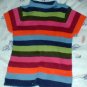 Girls 6xl Multicolored Striped Ribbed Sweater