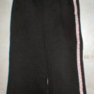Girls 24mth Black Wide Leg Pants with Pink Side Stripe