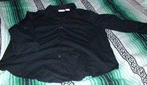 Like New Womens Black Tailored "Pirate" Style Shirt 26W