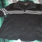 Womens Black Rib Knit Collared Sweater 22 24