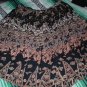 Womens Black Skirt with Autumn Leaves Design Sz Large
