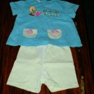 Girls 24 Mth Looney Tunes Shorts Set Tweety Bird