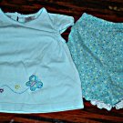 Girls 24 Mth 2 Piece Butterfly Shorts Set