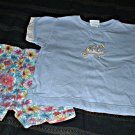Girls Blue and Cream Shorts Set 3T
