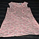 Girls 3T Peach Sleeveless Dress with Crochet Sleeve Detail