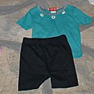 Girls Turquoise Top and Bike Shorts 3T