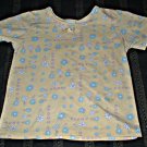 Girls Yellow Shirt with Pink and Blue Flowers 3T