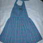 Girls 4 5 Blue and Pink Plaid Halter Dress