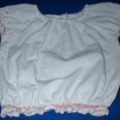 Girls 4T Eyelet Cotton Embroidered Peasant Top