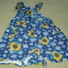 Girls 2T Sunflower Print Shortalls VGC