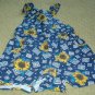 Girls 2T Sunflower Print Shortalls VGC