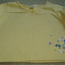Girls Yellow Mock Wrap Shirt with Embroidery 2T