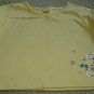 Girls Yellow Mock Wrap Shirt with Embroidery 2T