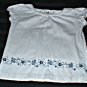 Girls White Cap Sleeve Top with Scrollwork 2T
