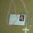 NIP Dusty Rose & Blue Rosary Free Shipping