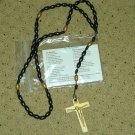 NIP Black and Gold Rosary Free Shipping