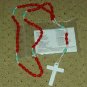NIP Red & Mint Green Rosary Free Shipping