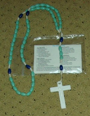 NIP Teal & Royal Blue Rosary Free Shipping