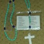 NIP Teal & Royal Blue Rosary Free Shipping