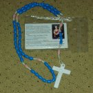 NIP Blue & Dusty Rose Rosary Free Shipping