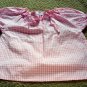 Girls Pink Checkered Peasant Style Top 3T
