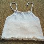 Girls White Rib Knit Halter Top sz 6