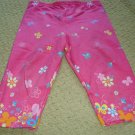 Girls Pink Print Capris 3T