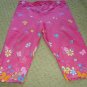 Girls Pink Print Capris 3T