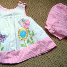 Girls Spring Flowers Babydoll Top and Bloomers 2T