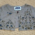 Girls Bolero Jacket Shrug Green Vine Print Size 4