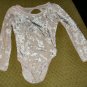 Girls Pink Velour Dance Bodysuit XS 4 5