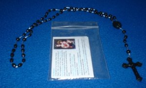 Black Rosary NIP FREE SHIPPING
