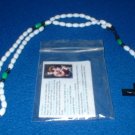 NIP White, Green and BlackRosary Free Shipping