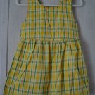 Girls 3T Green and Yellow Summer Plaid Dress