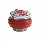 ROSE JEWELED LID JAR CANDLE