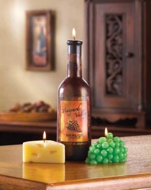 WINE AND CHEESE CANDLE SET