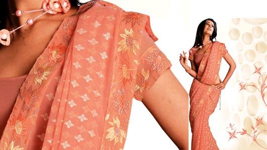 Designer Georgette Saree with Delicate floral print