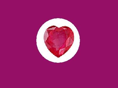 Ruby 4ct. Heart Cut 9x9mm Loose Gemstone
