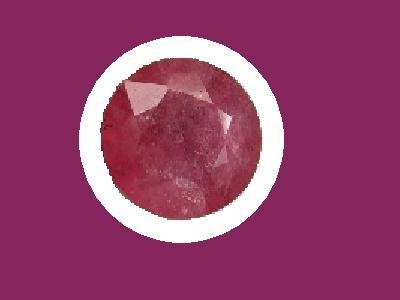 Ruby 7.5 mm Round Cut Loose Gemstone