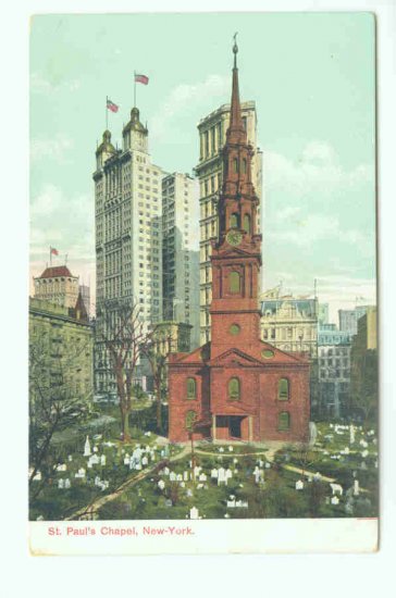 73620 NY New York City St Pauls Chapel Postcard
