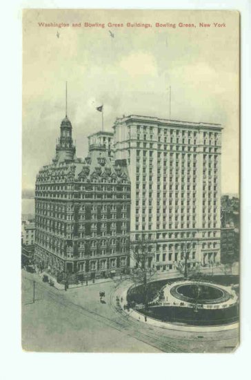 73636 NY New York City Vintage Postcard Bowling Green Build