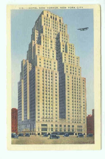 73694 NY New York City Vintage Postcard Hotel New Yorker