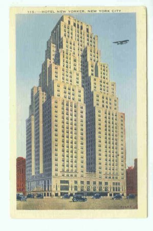 73694 NY New York City Vintage Postcard Hotel New Yorker