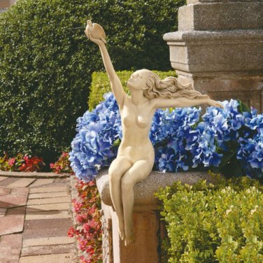 DESIGN TOSCANO Maiden of Peace Sitting Woman Sculpture