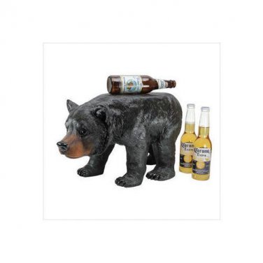 DESIGN TOSCANO Black Bear Sculptural Stool