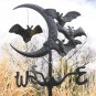 DESIGN TOSCANO Crescent moon Vampire Bats Metal Weathervane: Roof Mount