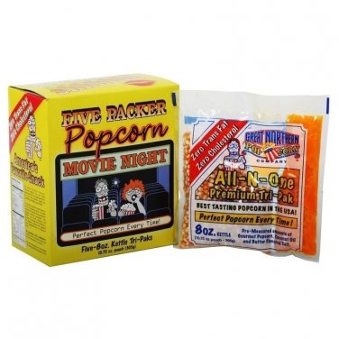 Great Northern Popcorn Five Packer Of 8 Ounce Popcorn Portion Packs Kit Cinema