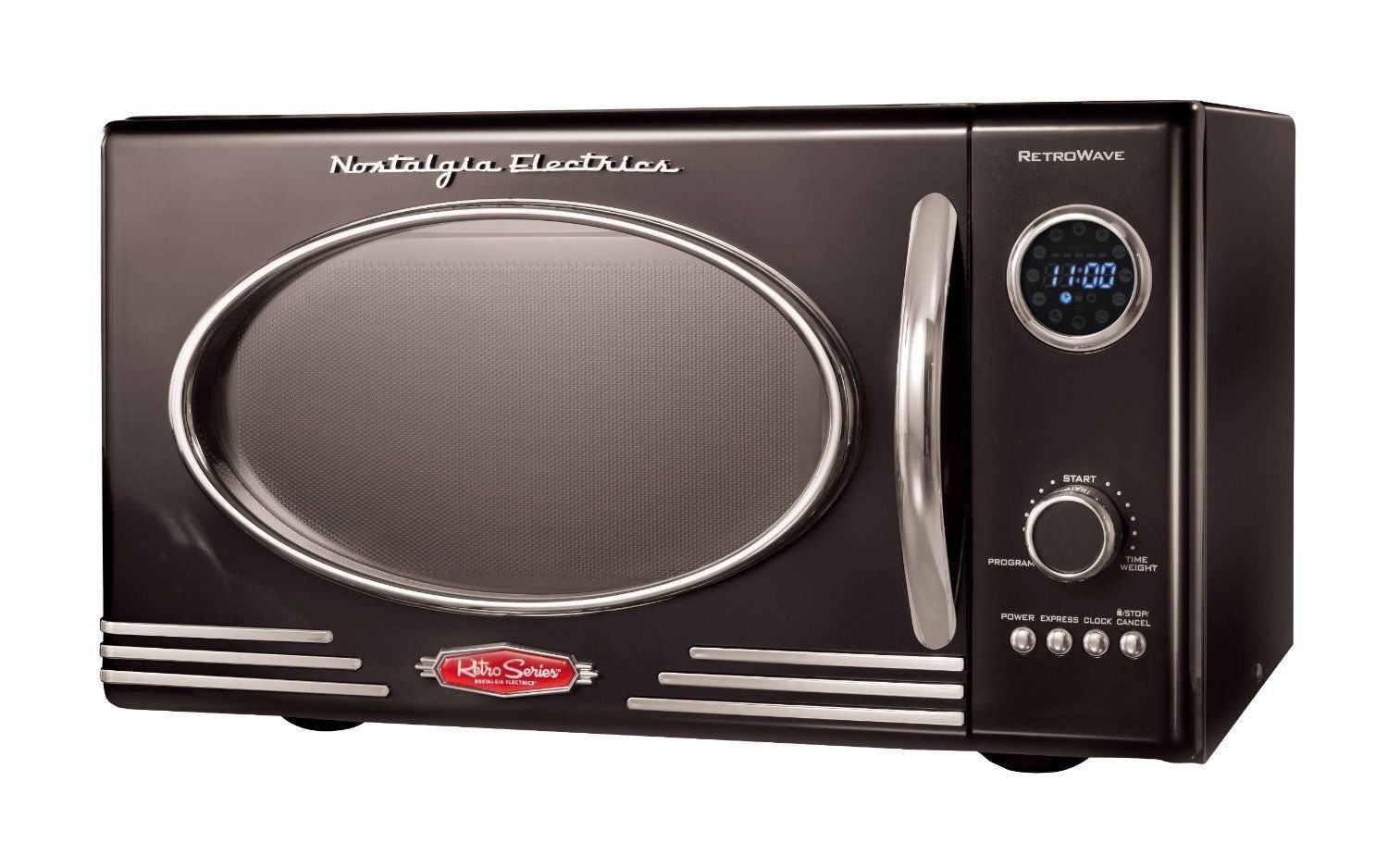 Nostalgia Electrics Retro Series 0.9Cubic Foot Microwave Oven, Black